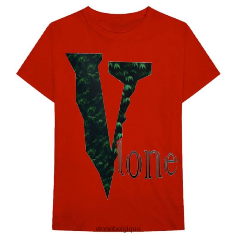 être Vlone Hommes t-shirt avec logo d'arbre de plantes 6V4D305 haut