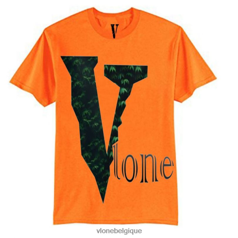 être Vlone Hommes t-shirt avec logo d'arbre de plantes 6V4D305 haut