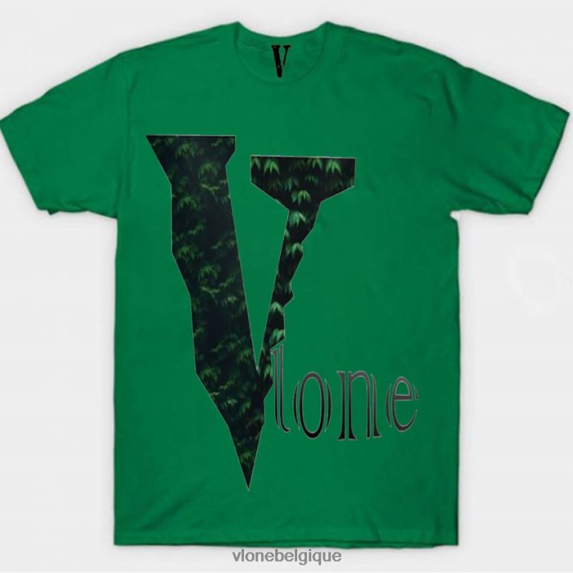 être Vlone Hommes t-shirt avec logo d'arbre de plantes 6V4D305 haut