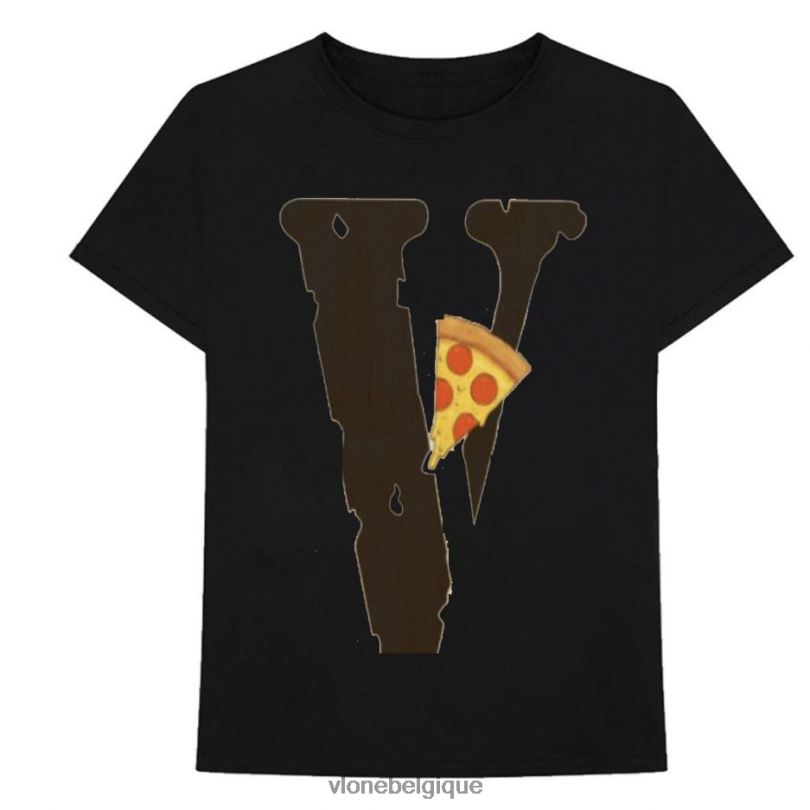 être Vlone Hommes t-shirt avec logo tranche de pizza 6V4D303 haut