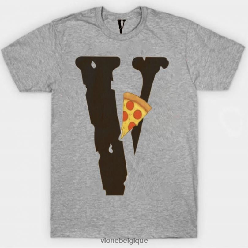 être Vlone Hommes t-shirt avec logo tranche de pizza 6V4D303 haut