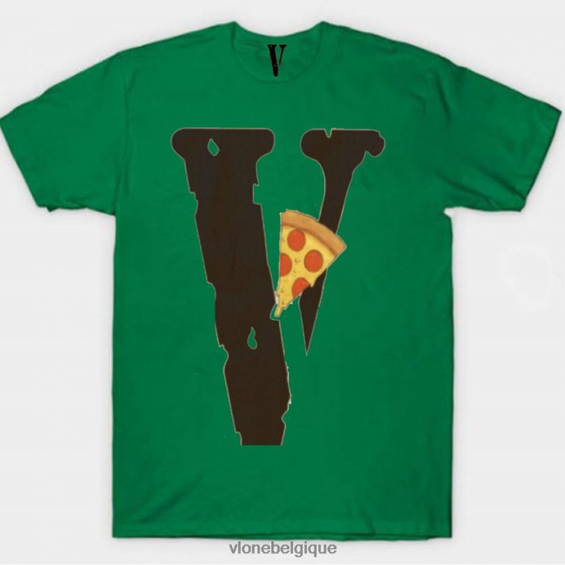 être Vlone Hommes t-shirt avec logo tranche de pizza 6V4D303 haut