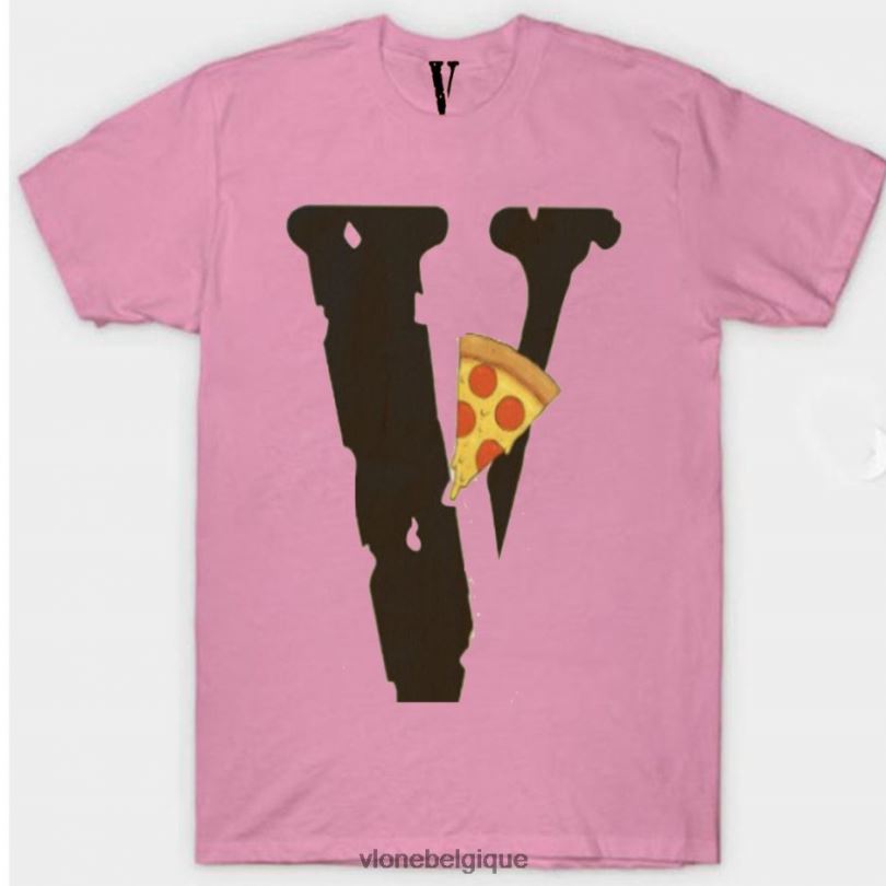 être Vlone Hommes t-shirt avec logo tranche de pizza 6V4D303 haut