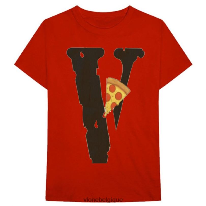 être Vlone Hommes t-shirt avec logo tranche de pizza 6V4D303 haut