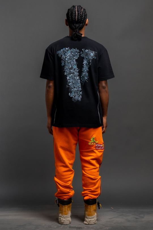 être Vlone Hommes t-shirt boîte à outils noir 6V4D106 haut