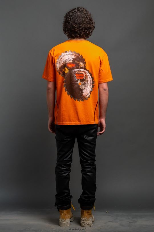 être Vlone Hommes t-shirt de fournitures rouillées 6V4D110 haut