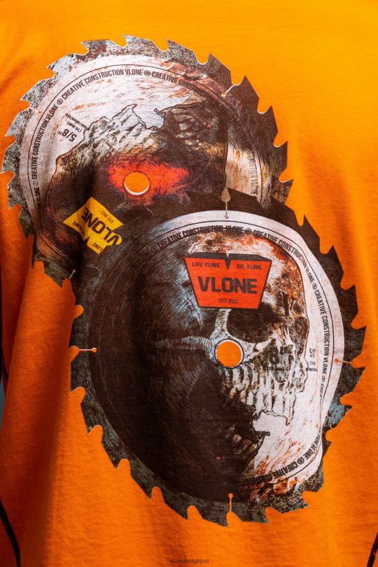 être Vlone Hommes t-shirt de fournitures rouillées 6V4D110 haut