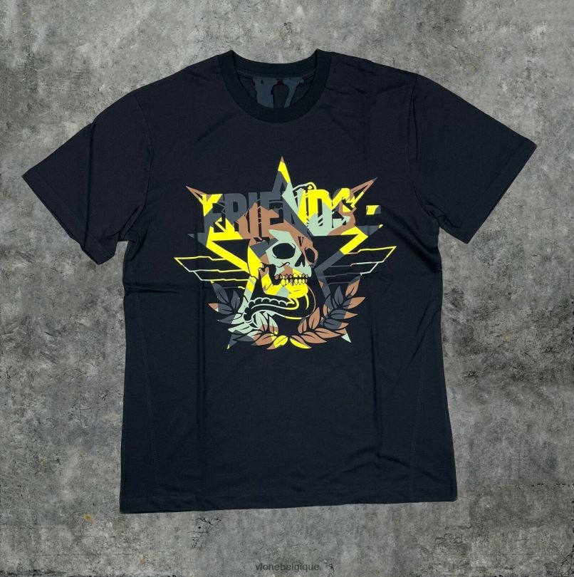 être Vlone Hommes t-shirt en coton des amis de Call of Duty 6V4D258 haut