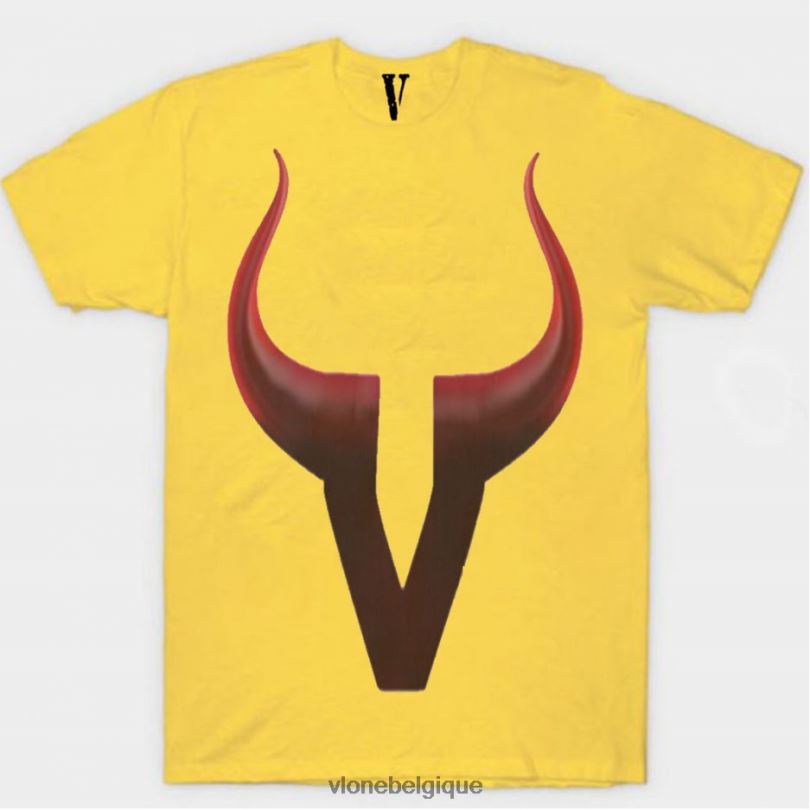 être Vlone Hommes t-shirt en forme de diable 6V4D300 haut