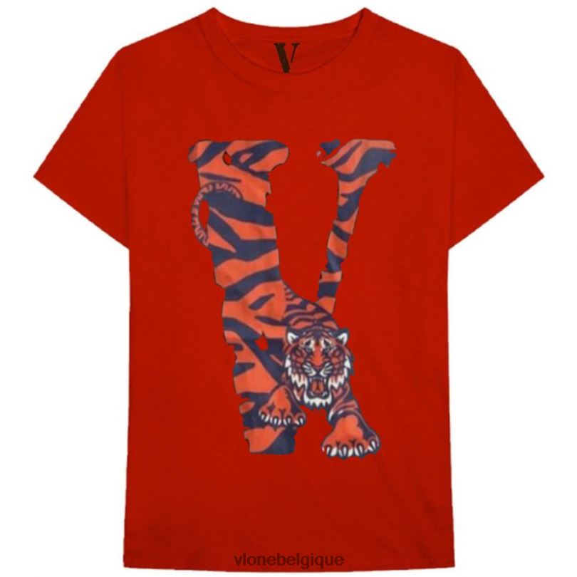 être Vlone Hommes t-shirt en forme de tigre 6V4D270 haut