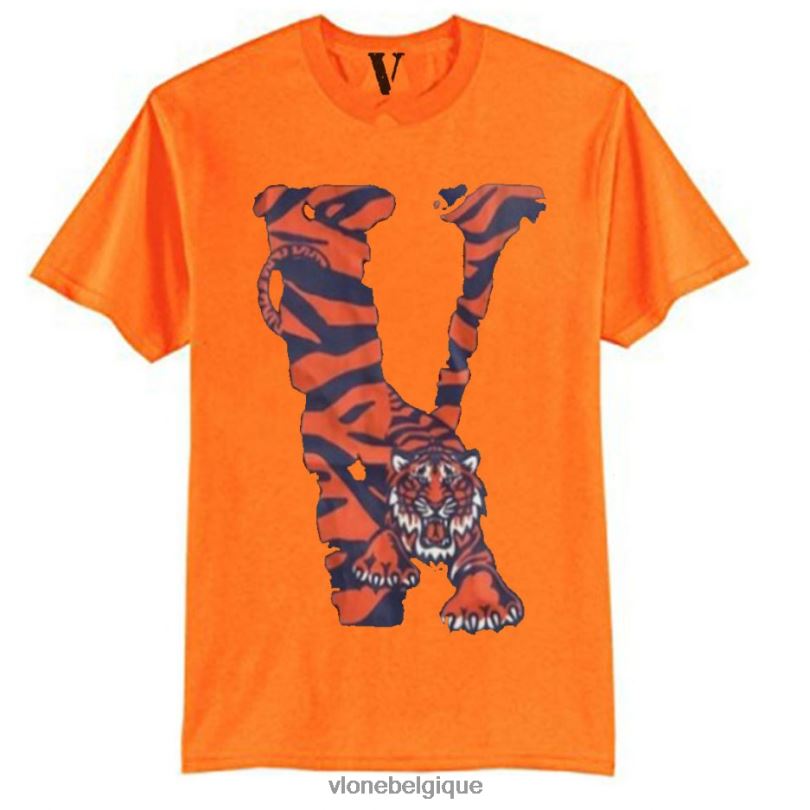 être Vlone Hommes t-shirt en forme de tigre 6V4D270 haut