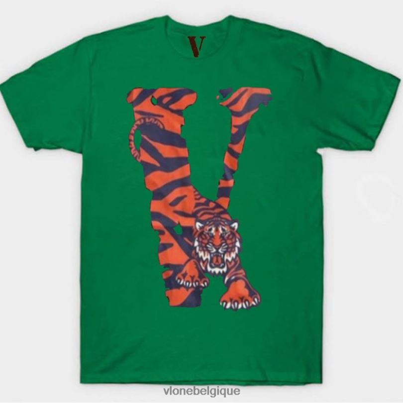 être Vlone Hommes t-shirt en forme de tigre 6V4D270 haut