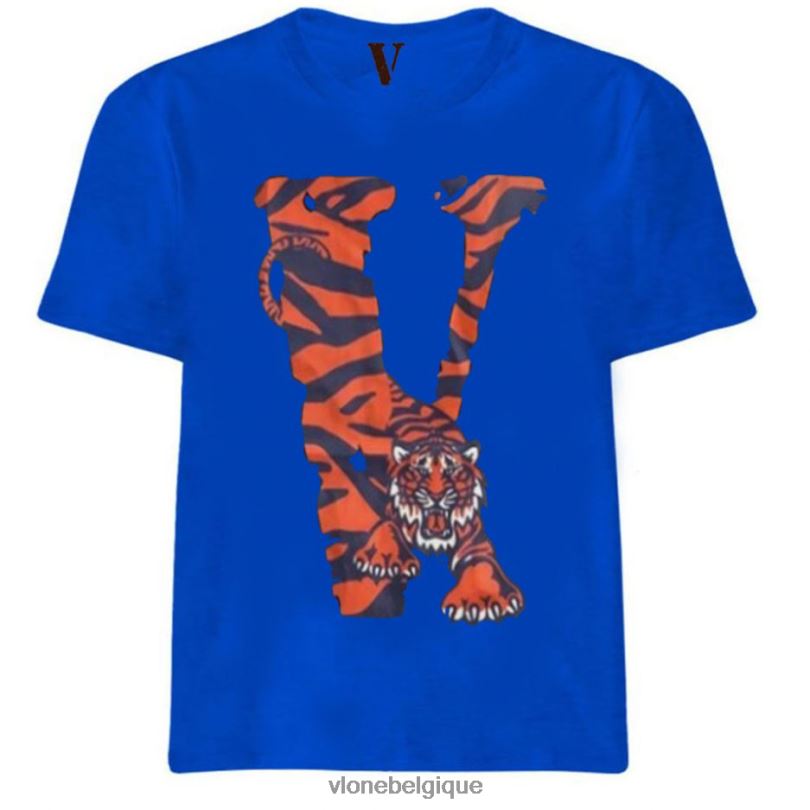 être Vlone Hommes t-shirt en forme de tigre 6V4D270 haut