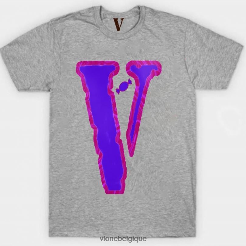 être Vlone Hommes t-shirt en marbre barbe à papa 6V4D273 haut