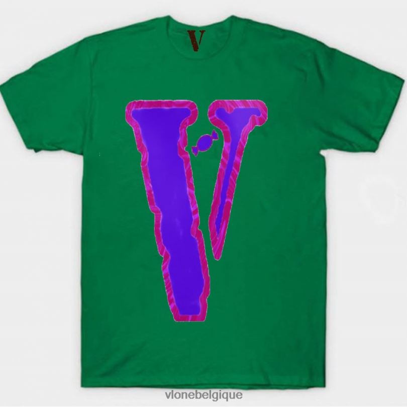 être Vlone Hommes t-shirt en marbre barbe à papa 6V4D273 haut