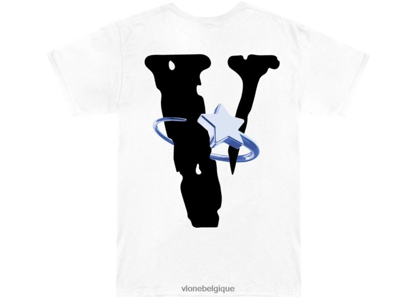 être Vlone Hommes t-shirt halo de fumée pop 6V4D339 haut