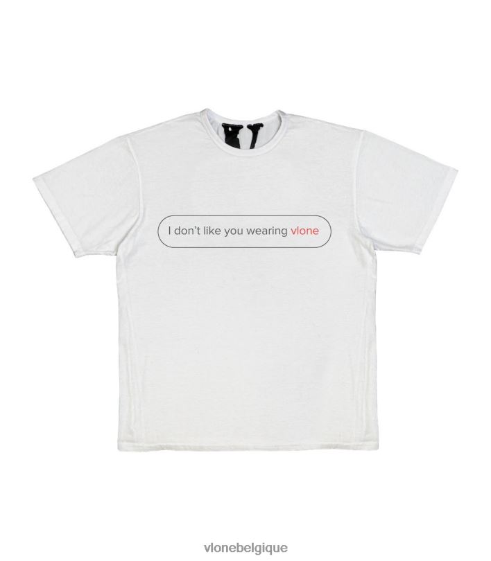 être Vlone Hommes t-shirt message texte blanc (avec v) édition limitée 6V4D132 haut
