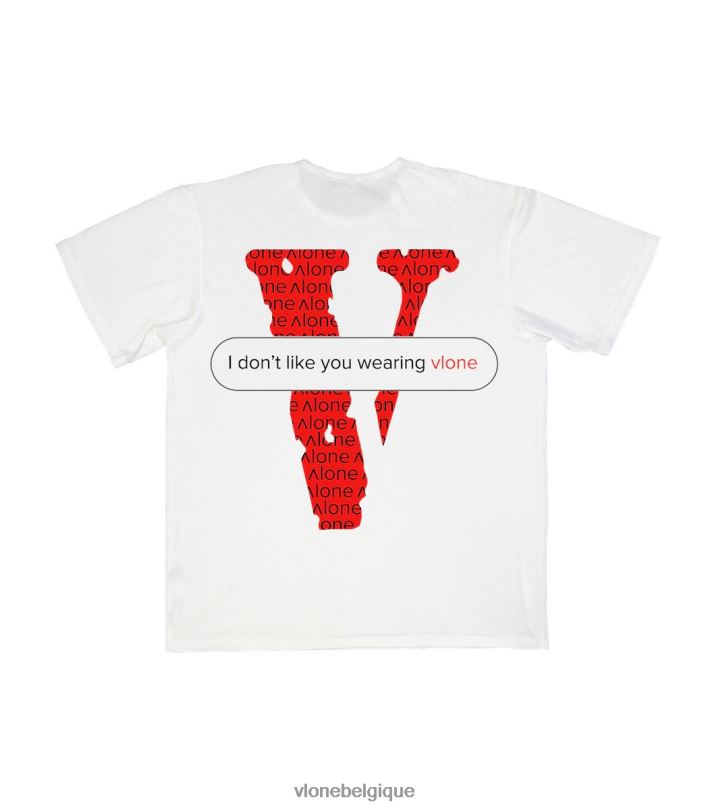 être Vlone Hommes t-shirt message texte blanc (avec v) édition limitée 6V4D132 haut