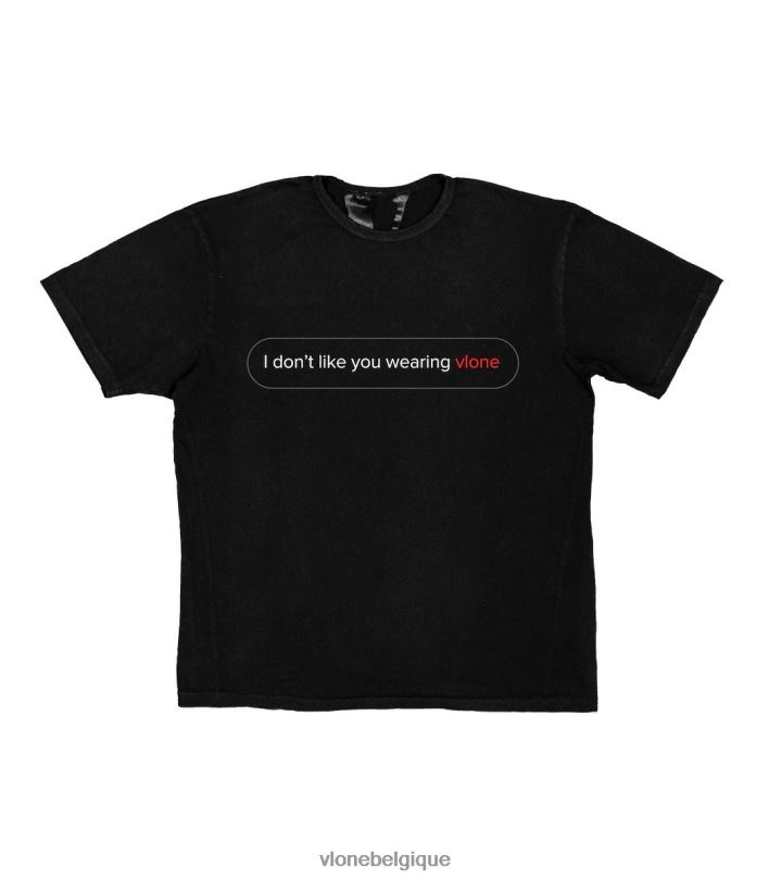 être Vlone Hommes t-shirt message texte noir (sans v) édition limitée 6V4D124 haut
