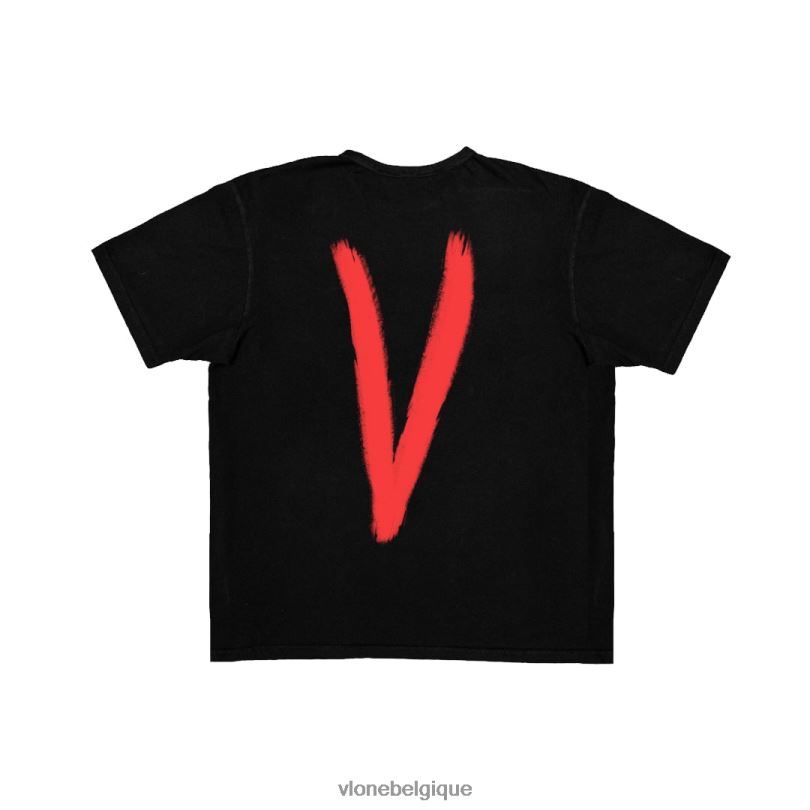 être Vlone Hommes t-shirt noir avec moi/déteste-moi 6V4D232 haut
