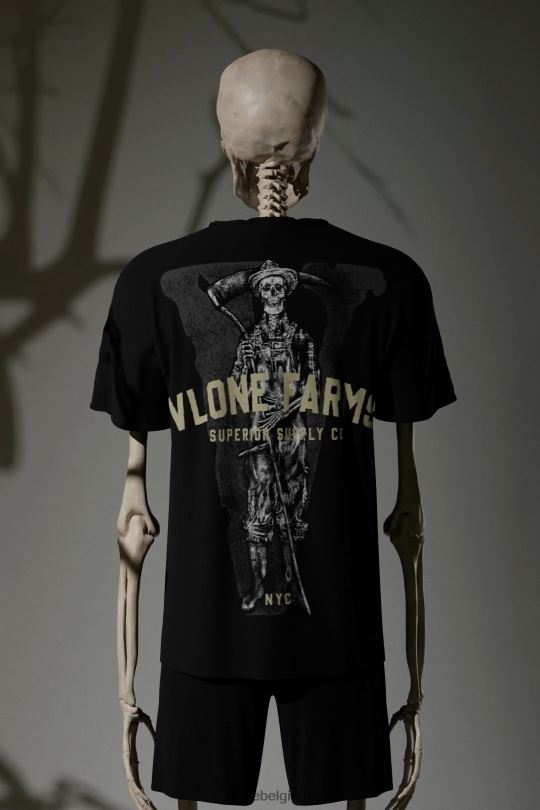 être Vlone Hommes t-shirt og farmer noir 6V4D98 haut