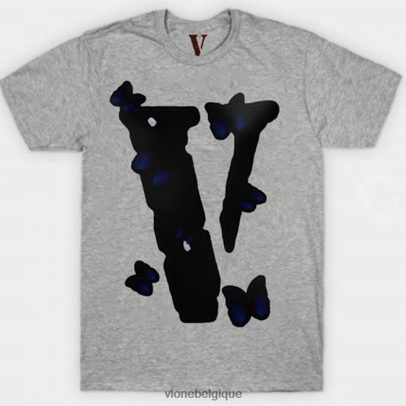 être Vlone Hommes t-shirt papillon en forme de noir 6V4D272 haut