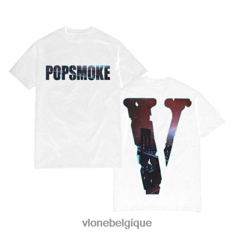 être Vlone Hommes t-shirt pop fumée ny city 6V4D329 haut