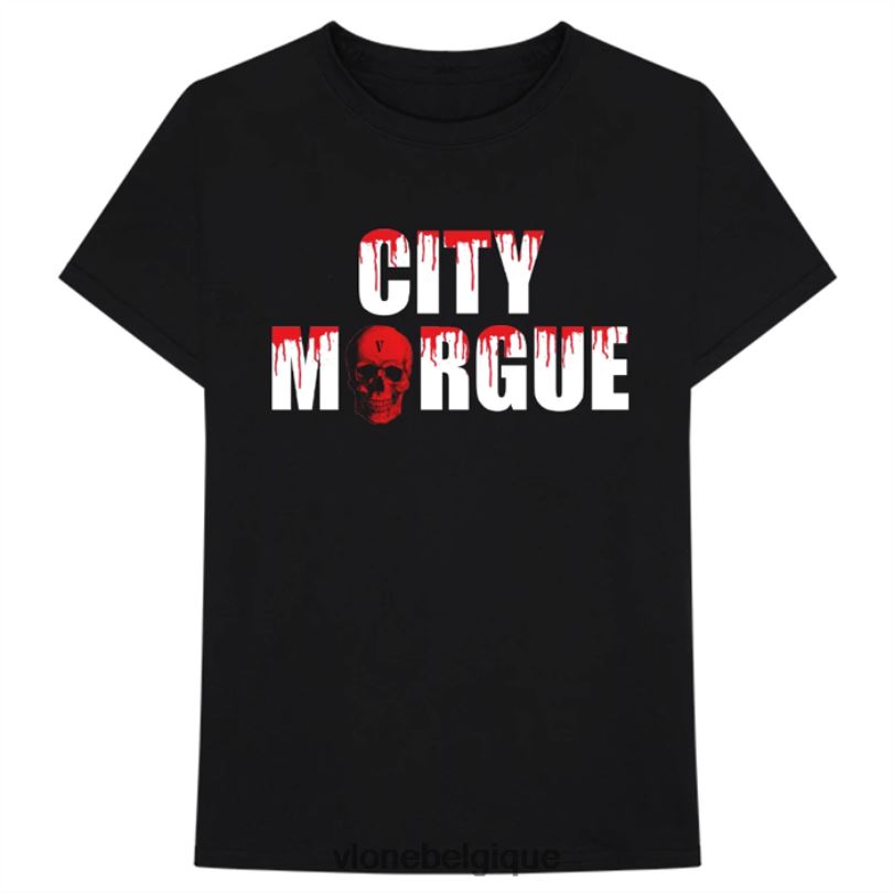 être Vlone Hommes t-shirt pour chiens de la morgue de la ville 6V4D323 haut