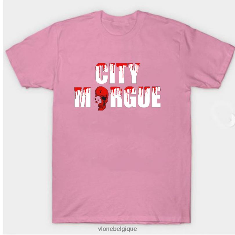 être Vlone Hommes t-shirt pour chiens de la morgue de la ville 6V4D323 haut