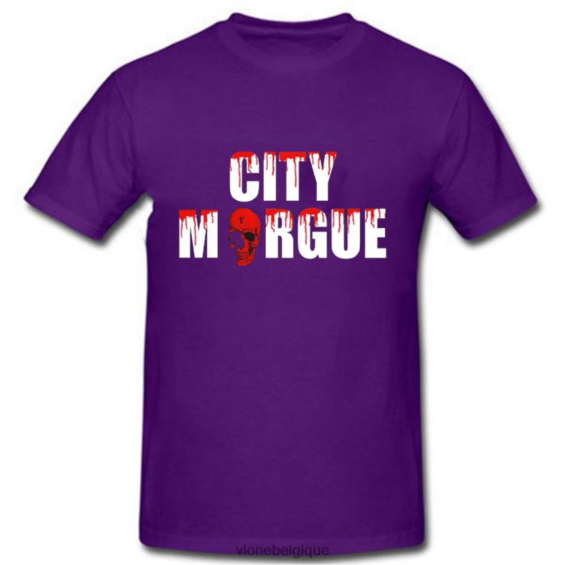 être Vlone Hommes t-shirt pour chiens de la morgue de la ville 6V4D323 haut