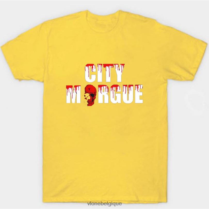 être Vlone Hommes t-shirt pour chiens de la morgue de la ville 6V4D323 haut
