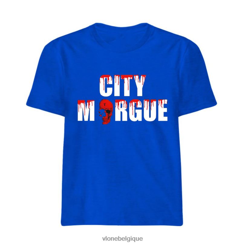 être Vlone Hommes t-shirt pour chiens de la morgue de la ville 6V4D323 haut