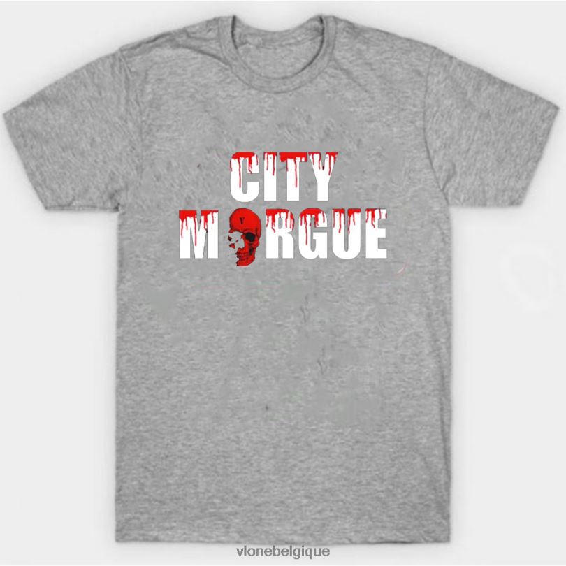 être Vlone Hommes t-shirt pour chiens de la morgue de la ville 6V4D323 haut