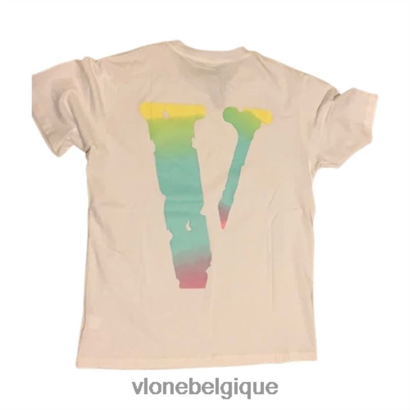 être Vlone Hommes t-shirt runtz en coton blanc 6V4D248 haut
