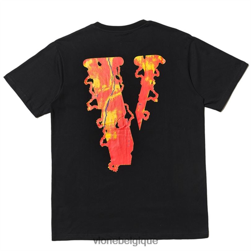 être Vlone Hommes tee-shirt crâne de flamme pour adulte 6V4D352 haut