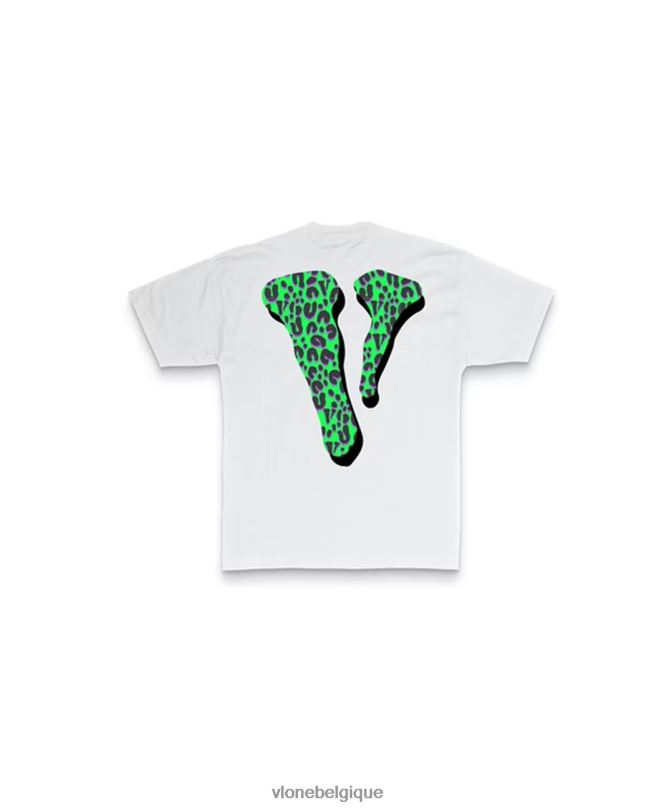 être Vlone Hommes tee shirt guépard rodman blanc 6V4D136 haut