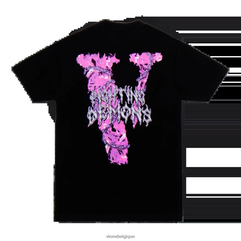 être Vlone Hommes tee-shirt juice wrld rider noir 6V4D116 haut