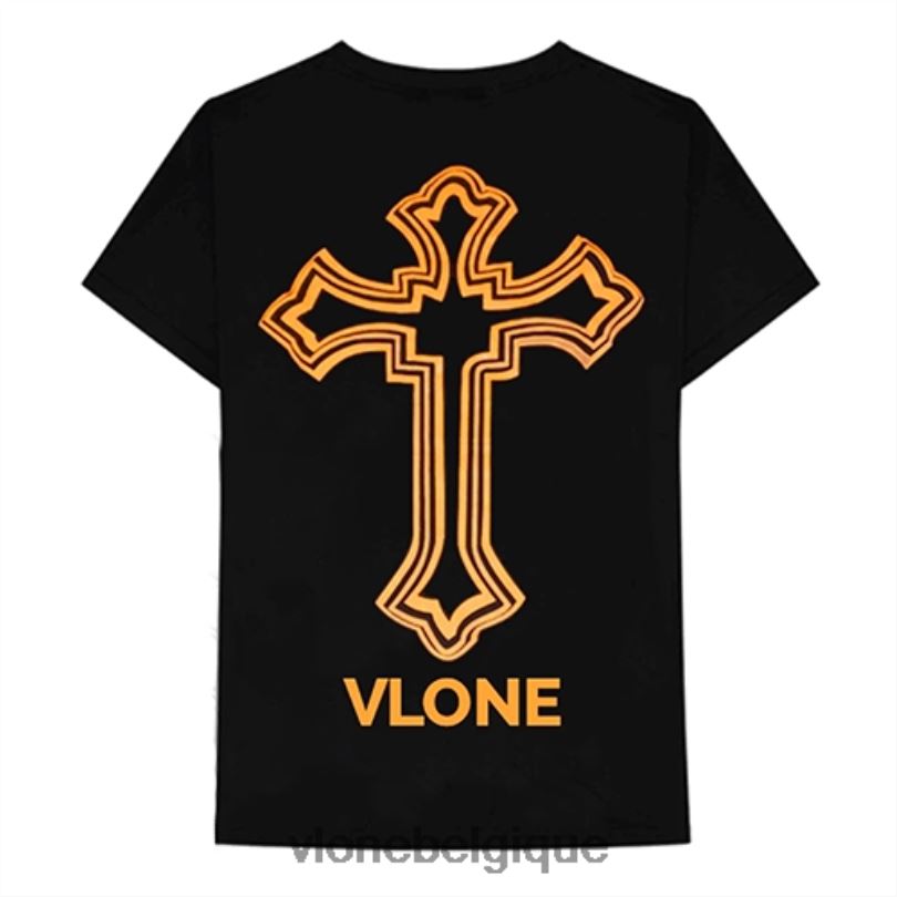 être Vlone Hommes tupac powamekka café t-shirt noir 6V4D194 haut