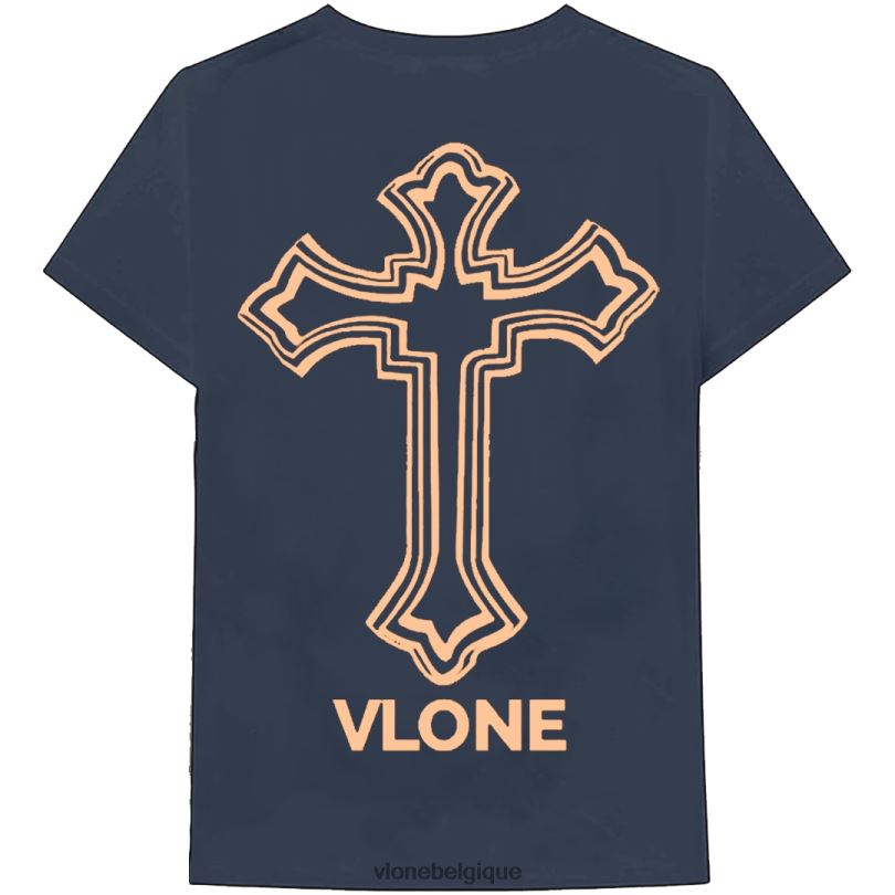 être Vlone Hommes tupac "powamekka" tee-shirt noir à poche 6V4D211 haut