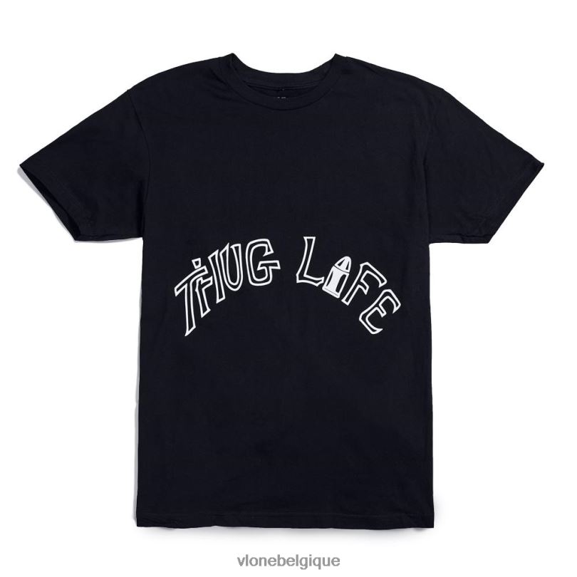 être Vlone Hommes tupac voyou vie tatouage t-shirt noir 6V4D203 haut